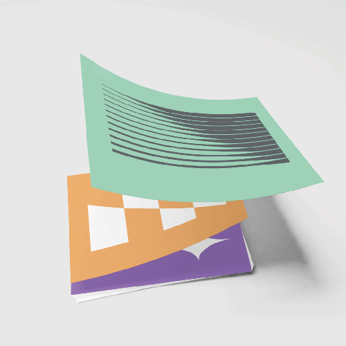 Flyers full color gedrukt op verschillende papiersoorten