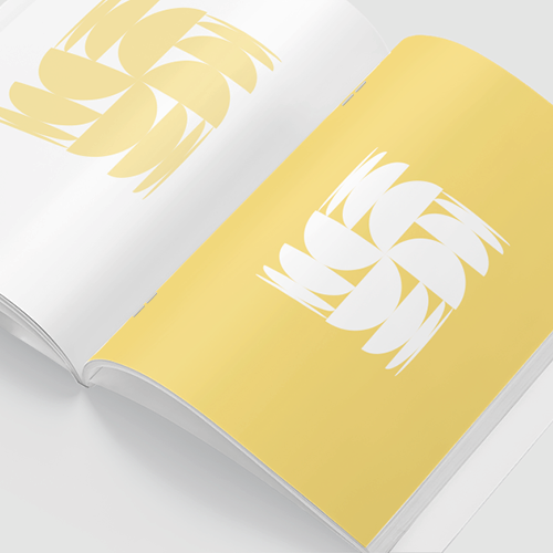 Geniete brochure met nietjes in de rug